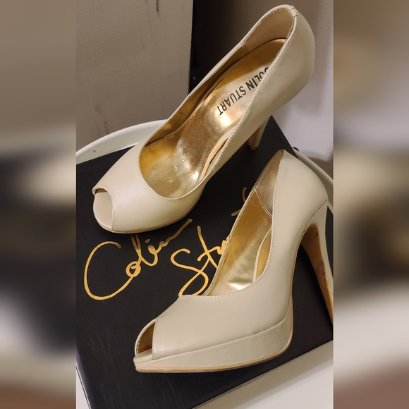 Colin Stuart Peep Toe High Heel Pumps Size 7.5 or 38 - Picture 3 of 6